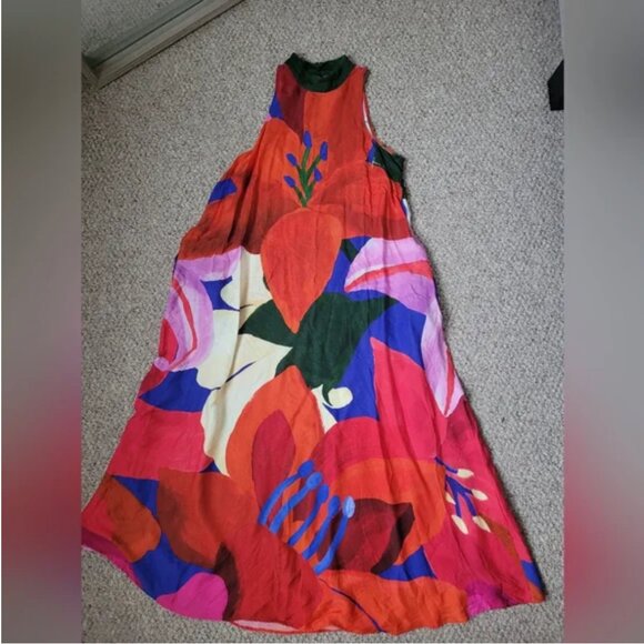 Farm Rio Anthropologie halter maxi dress size size S P - Picture 6 of 7